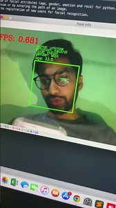 Face recognition, detection of facial attributes (age, gender,emotion and race) #shorts