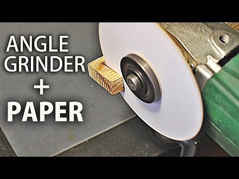 Cutting with an Angle Grinder and Paper (Plasterboard, plastic, wood)
