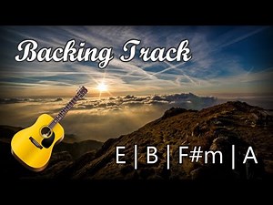 Thoughtful Slow Rock Ballad BACKING TRACK in E Major | E B F#m A | 72 BPM | Guitar Backing Track