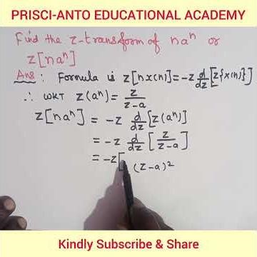 Finding the z- transform of na^n/////z[n(a^n)]///