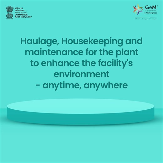 Need to hire Haulage & Housekeeping Services for your organisation? GeM’s got you covered 👍 ✅Verified Service Providers 💻Seamless Procurement ⏲️Timely Delivery Getting exactly what you need, right when you need is #PossibleOnlyatGeM Browse the catalogue now! ⬇️ https://bit.ly/ServicesOnGeM #GeMIndia #BuyOnGeM #ServicesOnGeM #GeMPortal #MarketplaceMonday | Government e Marketplace GeM