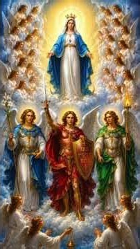 Archangels and angels defend us in battle #mary #queen #archangels #angels #assumption