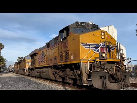 Weekly video with a Union Pacific freight train with a AC6000CW in trail