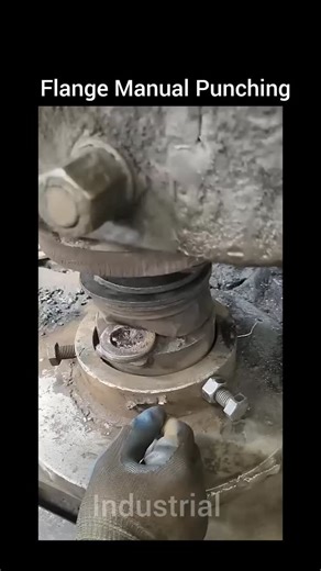 Industrial tube on Instagram: "Flange manual punching is a traditional yet reliable method used to create clean, accurate holes in metal flanges. It’s especially useful in workshops and on-site jobs where power tools or CNC machines aren’t available. 🛠️ How the Manual Punch Works Using a hand-operated or hydraulic punch, force is applied directly to the flange material to create precise holes. The process requires proper alignment and steady pressure to ensure clean edges and consistent spacing
