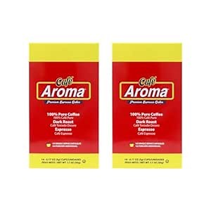 Café Aroma Espresso Capsules, Espresso Pods, Compatible With Nespresso Original Machines, Authentic Cuban Style Coffee, 2 Pack (20 Count)
