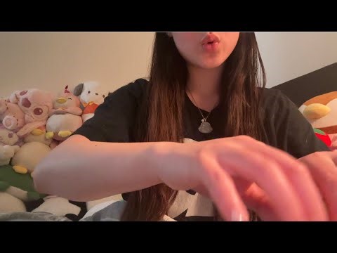 ASMR table tapping and with bedside table items