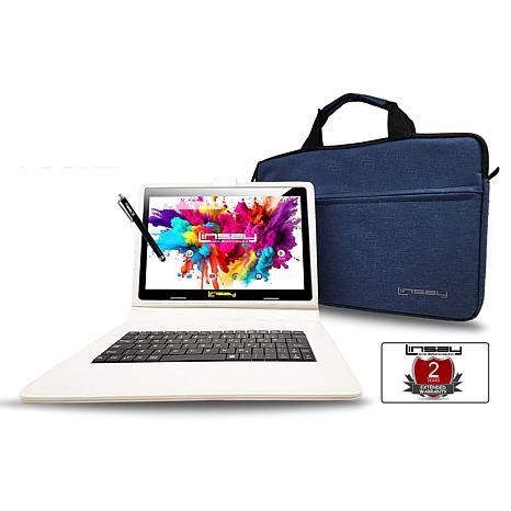 LINSAY 10.1" IPS 256GB Octa-Core Tablet w/Keyboard, Briefcase & Stylus | HSN