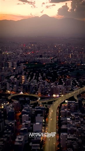 Ardabil at Night 🇮🇷 | Drone View with Mount Sabalan