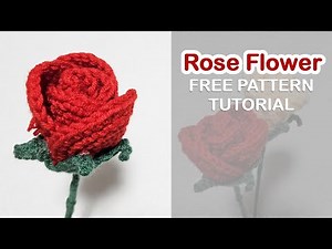 How to Crochet a Rose - Free Crochet Flower Pattern Tutorial For Beginners!