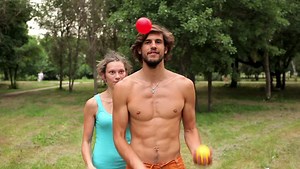 Girl Grabs Balls Guy Juggling Stock Footage Video (100% Royalty-free) 1304986 | Shutterstock