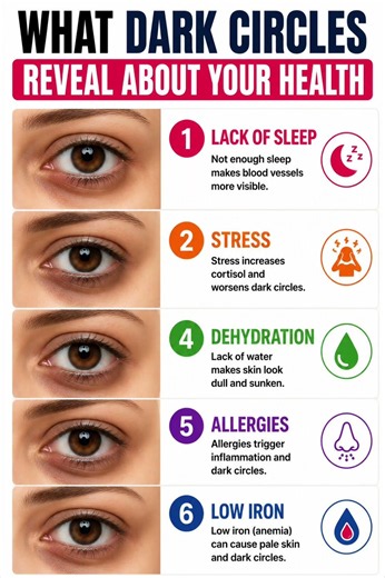 Your dark circles under your eyes may be more than just lack of sleep .