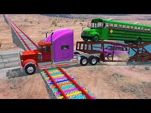 The bus transport vehicle is moving - BeamNG