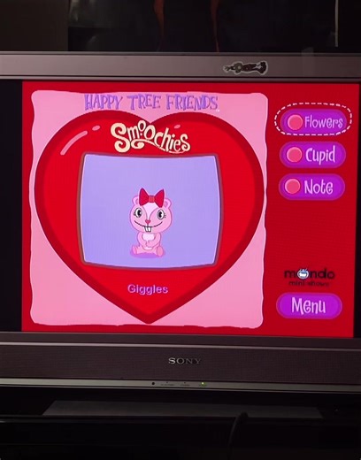 Happy Tree Friends Giggles Valentines Smoochie, a special feature on the First Blood DVD #happytreefriends #valentinesday #fyp #dvd