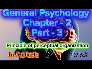 Psychology Chapter -2 Part -3 Principle of perceptual organization