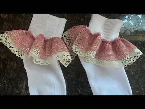 How to glam basic socks with lace