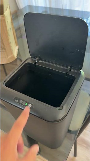 Black Automatic Electric Trash Can with Sensor Technology