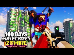 I Survived 100 Days In A MUTANT Zombie Apocalypse In Minecraft!