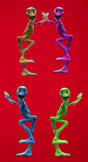 Funny alien dance dame tu cosita (Part 6) 👽🌈 #funny #alien #aliendance #color #crazzyalienz