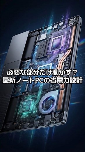【PC雑学】必要な部分だけ動かす？最新ノートPCの省電力設計 #IT解説 #ノートPC #省電力