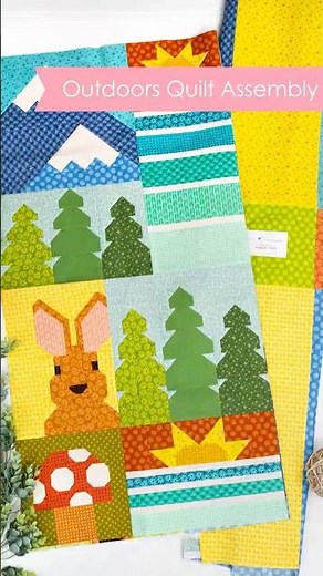 Outdoors Quilt Assembly 🌲 Elizabeth Hartman's Quilt Comes Together! 🦌