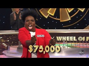 celebrity Wheel of fortune bonus round (LESLIE JONES)