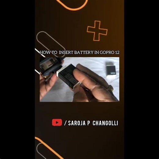 how to insert battery in Go pro