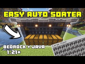 EASY AUTO SORTER IN MINECRAFT - BEDROCK AND JAVA 1.21+ (tutorial)