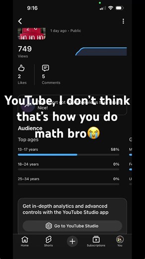 YouTube, I don’t think that’s how you do math