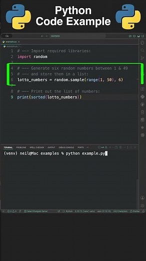 Generate Six Unique Lottery Numbers Using Python - Python Code Example