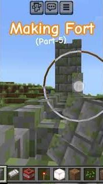 Making Fort in Minecraft. ( Part-5 ) #minecraft#gaming#fort#shorts