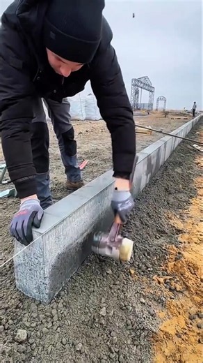 Pavement tile installation uses special tools for high precision.#shorts #construction #satisfying