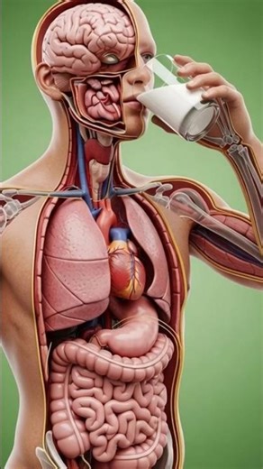 Milk Inside the Human Body | 3D Medical Animation of Benefits #ai #science #3danimation #trending