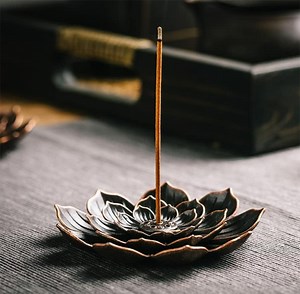 [Hot Item] Detachable Ash Catcher Brass Lotus Incense Holder