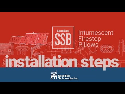 SSB Intumescent Firestop Pillows Installation