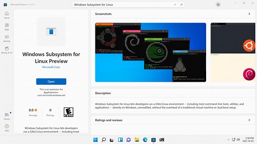 A preview of WSL in the Microsoft Store is now available!