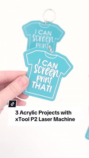 3 Laser Cut Acrylic Projects You Can Make with the xTool P2 Laser ⚡️ #sponsored #xToolP2 #acrylicsignmaking #lasercutacrylic #acrylicsign #xtool #lasercutter #craftroom #craftroomgoals #acrylickeychains @xTool
