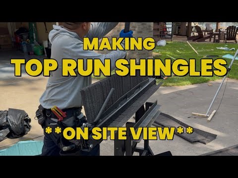 Making Ridge Shingles *LIVE INSTALL* Hurricane Metal Shake