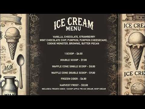 Animated Digital Menu Display – Ice Cream Stand (Sample Preview)