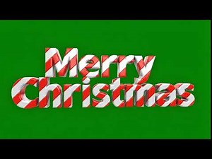 Merry Christmas Candy Cane Text Animation – Rotating Holiday Loop 05