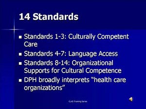 Overview of CLAS Standards 1 of 2
