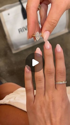 EAST WEST GEM CO. // on Instagram: "The three elements that immediately make a Marquise cut feel more modern because of the style of the setting would be: 4 claw prongs around the center, low-profile and casting in two-tone. This has all of that ✔️ ✔️ ✔️ —————————————— #EASTWESTHARPER - 3.9 carat center (2 ratio) - 14x7mm crushed ice hybrid marquise cut, modern white moissanite casting in two-tone 18k white and yellow gold setting - “More metal” 1.8mm solitaire band and donut upgrades - $3,025 (