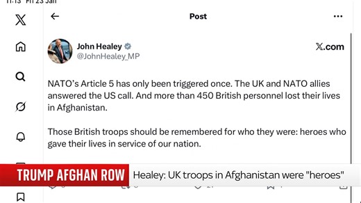 431K views · 5.3K reactions | BREAKING: UK troops in Afghanistan were "heroes", says UK Defence Secretary John Healey in a post on X. It's in response to Donald Trump's claim NATO troops stayed "a little off the frontlines" in Afghanistan. https://trib.al/O3CLRbg  Sky 501 and YouTube | Sky News | Facebook