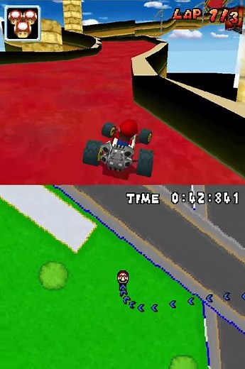 Mario Kart DS ROM Hack - SM64 Princess's secret slide test