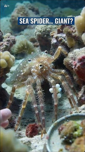 Sea Spiders: Polar Giants with Eggs on Legs | Pycnogonids Explained #shorts