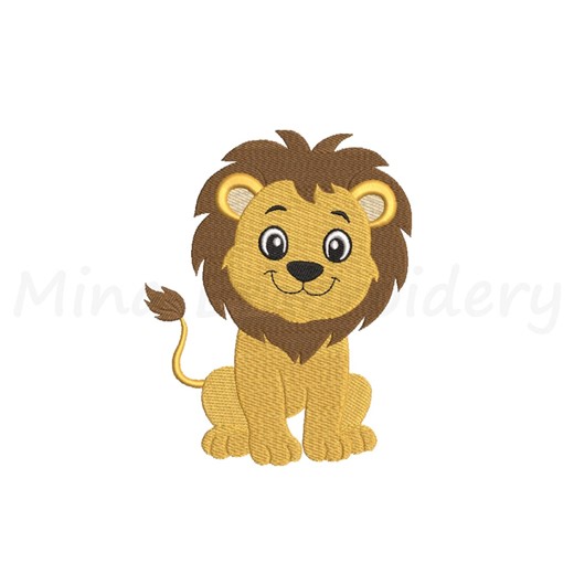 Baby Lion Embroidery Design, Machine Embroidery Design, 4 Sizes, Instant Download - Etsy