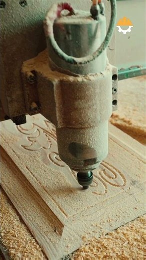 CNC Machine Carves Wood Design #shorts #workers