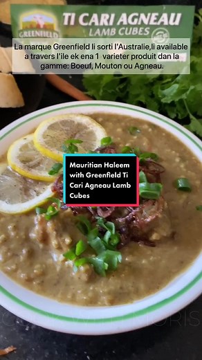 Mauritian Lamb Haleem in collaboration with Greenfield Ti Cari Agneau Lamb Cubes. The evenings are still fairly cold in Curepipe and I wanted to make a delicious Lamb Haleem before summer comes in full swing. Made it with Greenfield Ti Cari Agneau Lamb cubes which are already cut in cube size, ideal to make Haleem. Full recipe is on my Instagram: Cook with Moris. #brandactiv #greenfield #mauritianhaleem #mauritianrecipes #mauritianfood #mauritius #ilemaurice #haleem