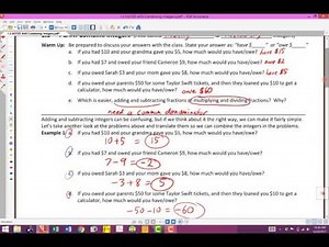 1.3 Combining Integers Part 1