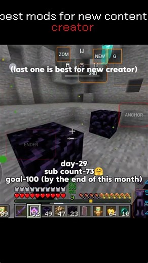 best mods for new content creator (wait for end) #aveeplayerlegend #minecraft #pvp tips