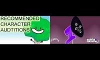 Mix of 2 videos from youtube : BFDI Auditions Normal vs Effects Round 1